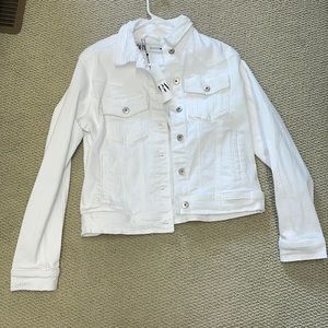 Zara white jean jacket M